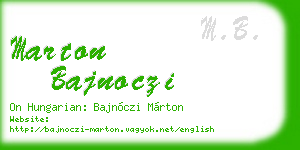 marton bajnoczi business card