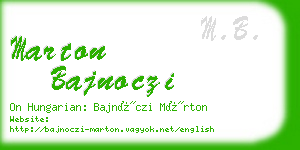 marton bajnoczi business card